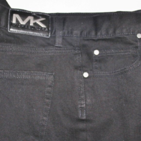 MINT Michael Kors 5 Pocket Cotton Stretch Slim Straight Black Jeans 36 X 32 - Picture 2 of 7